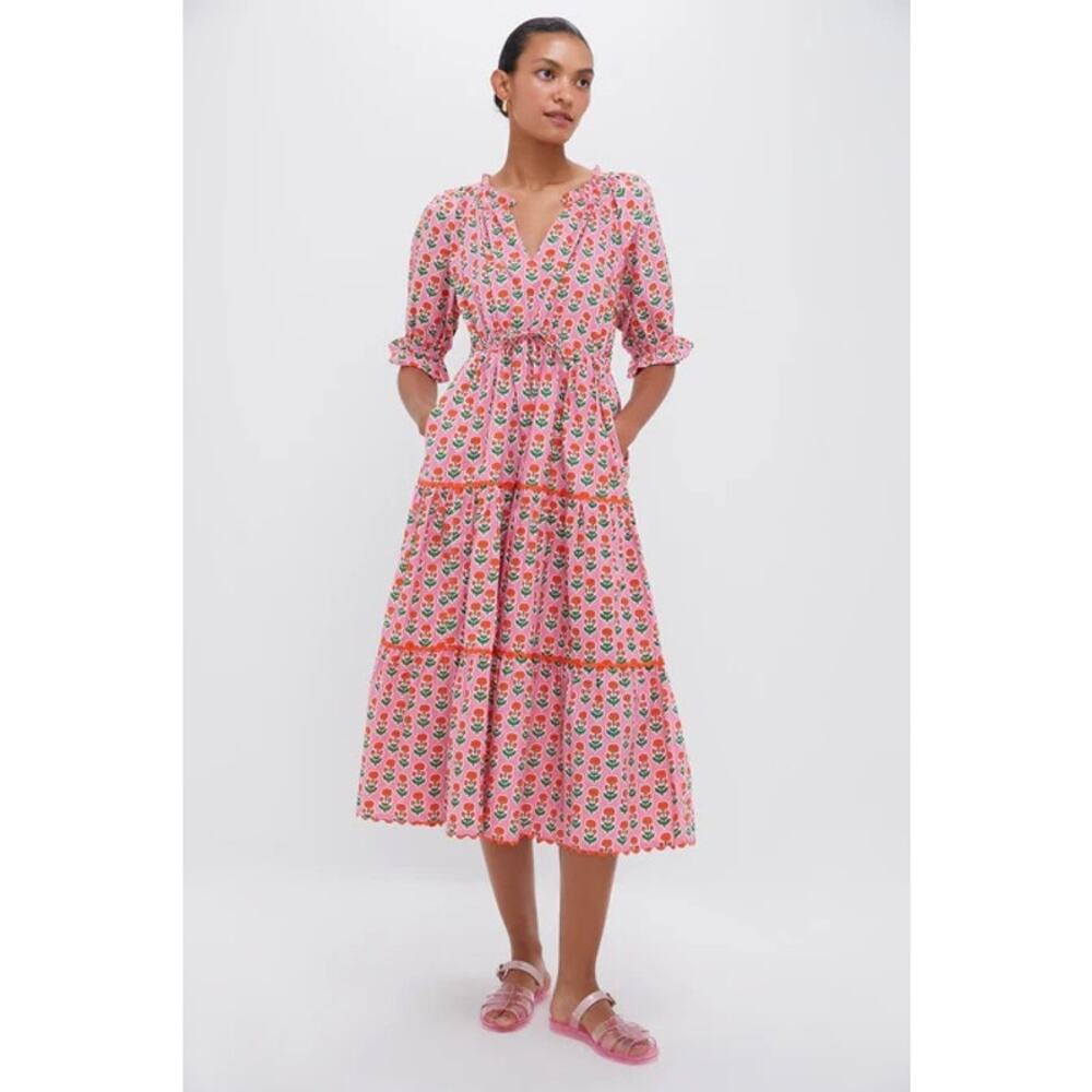 PINK CITY PRINTS Calypso Dress S - NWT